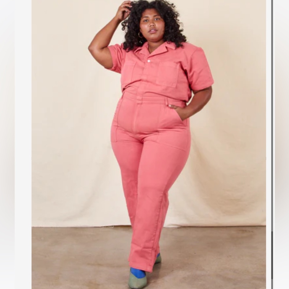 Raspberry Sorbet Short Sleeve Big Bud Press Jumpsuit